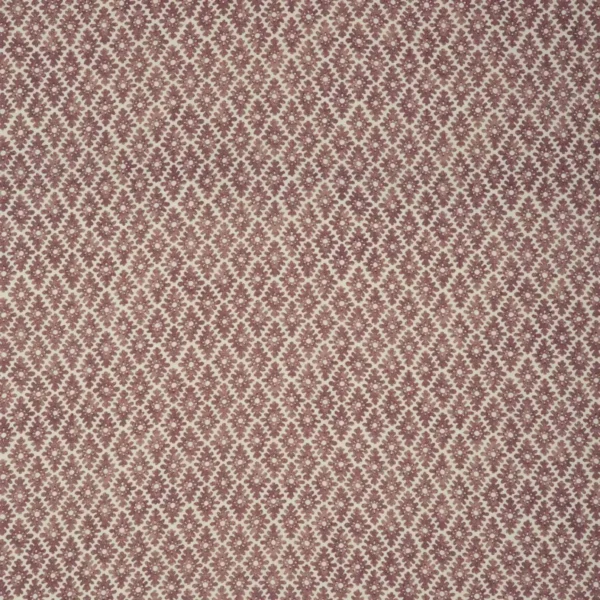 Ashfield Fabric - Wine by purple spotted linen fabric from Linwood Fabrics