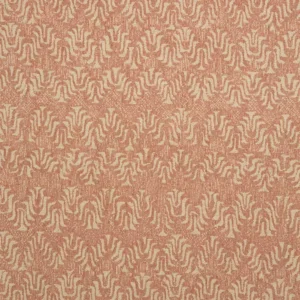 pink geometric linen fabric from Linwood Fabrics