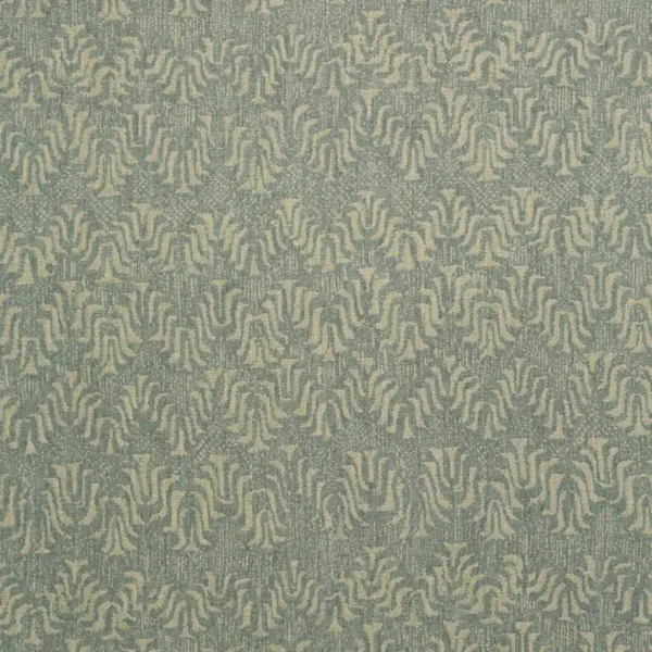 Tyger Fabric - Sea by blue geometric linen fabric from Linwood Fabrics