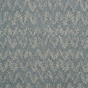 blue geometric linen fabric from Linwood Fabrics