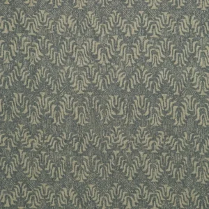 blue geometric linen fabric from Linwood Fabrics
