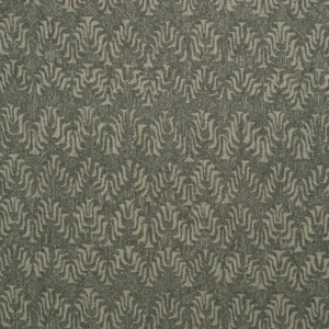black-grey geometric linen fabric from Linwood Fabrics