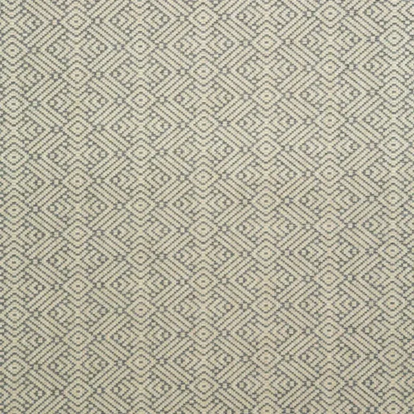 Tanuki Fabric - Anthracite by blue geometric linen fabric from Linwood Fabrics