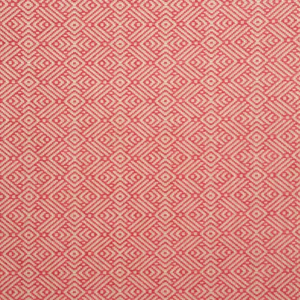 Tanuki Fabric - Candy by pink geometric linen fabric from Linwood Fabrics