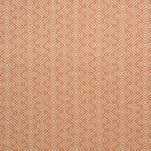 orange geometric linen fabric from Linwood Fabrics