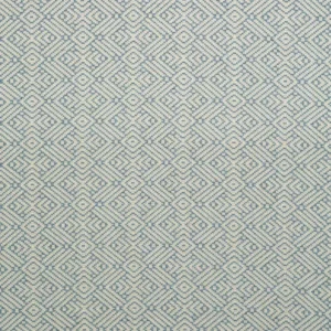 blue geometric linen fabric from Linwood Fabrics