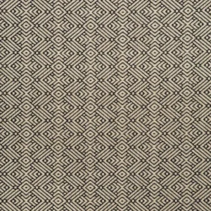 black-grey geometric linen fabric from Linwood Fabrics