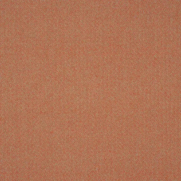 Faroe Fabric - Tangerine by orange geometric woolen fabric from Linwood Fabrics