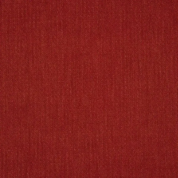Faroe Fabric - Tomato by red geometric woolen fabric from Linwood Fabrics