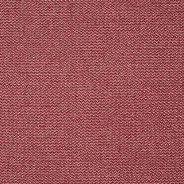 Faroe Fabric - Cerise by red geometric woolen fabric from Linwood Fabrics