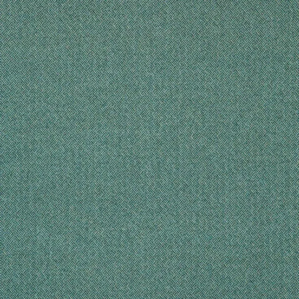 Faroe Fabric - Seagreen by blue geometric woolen fabric from Linwood Fabrics