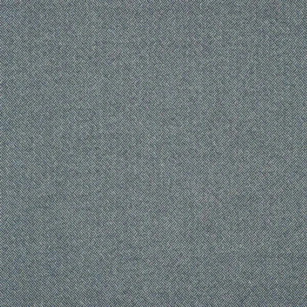 Faroe Fabric - Ocean by blue geometric woolen fabric from Linwood Fabrics