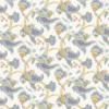 blue botanical linen fabric from Linwood Fabrics