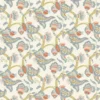 blue botanical linen fabric from Linwood Fabrics