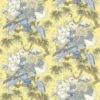 blue botanical linen fabric from Linwood Fabrics