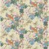 multicolour botanical linen fabric from Linwood Fabrics