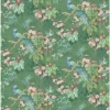 green botanical linen fabric from Linwood Fabrics