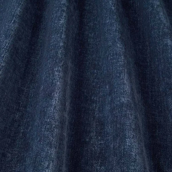 Layton Fabric - Indigo by blue plain velvet-chenille fabric from iLiv
