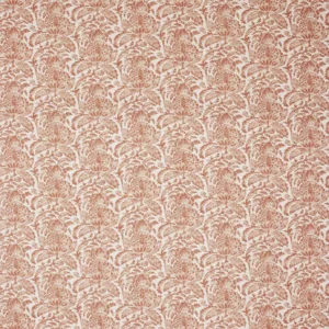 red botanical linen fabric from Linwood Fabrics
