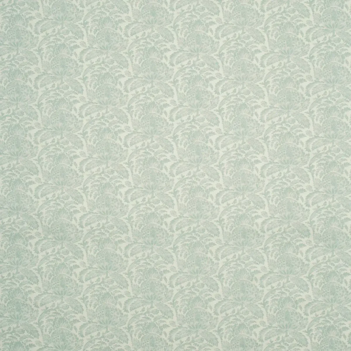 Torosay Fabric - Duck Egg by black-grey botanical linen fabric from Linwood Fabrics