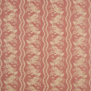 red botanical linen fabric from Linwood Fabrics