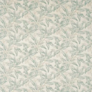 blue botanical linen fabric from Linwood Fabrics
