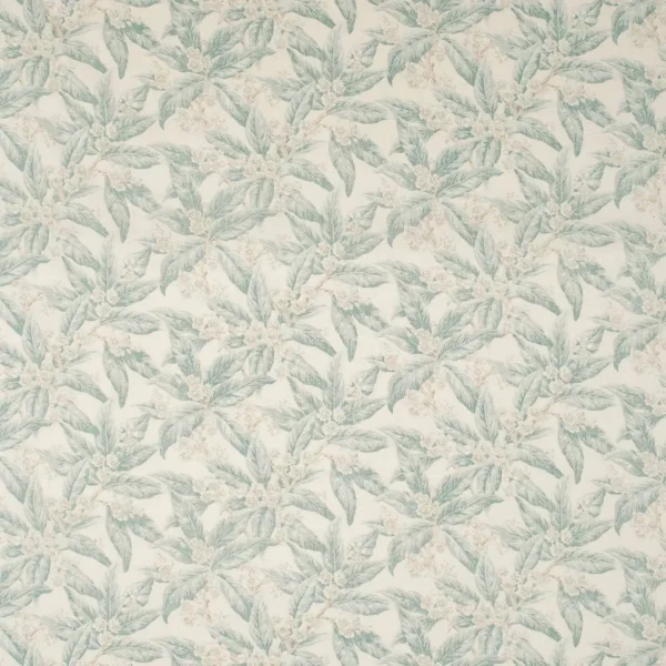 Loseley Fabric - Boating Lake by blue botanical linen fabric from Linwood Fabrics