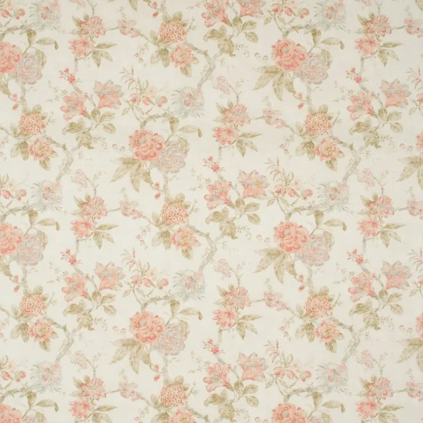 multicolour botanical linen fabric from Linwood Fabrics