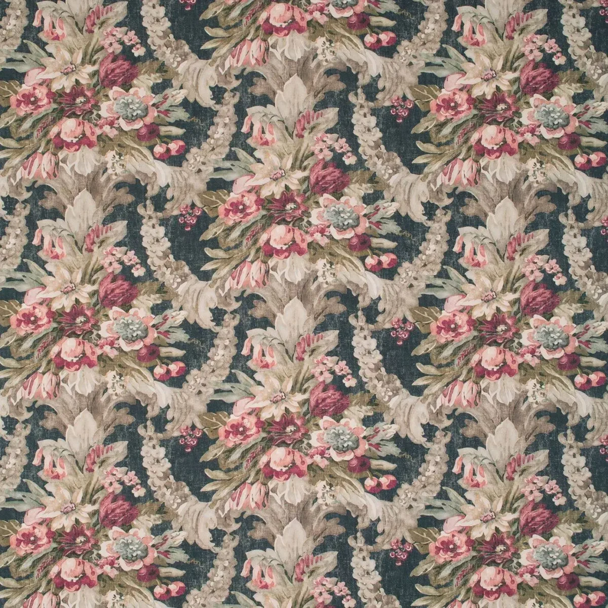 Wakehurst Fabric - Midnight Ramble by kashmar modern vintage fabric