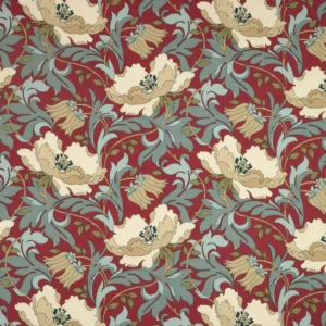 blue botanical cotton fabric from iLiv