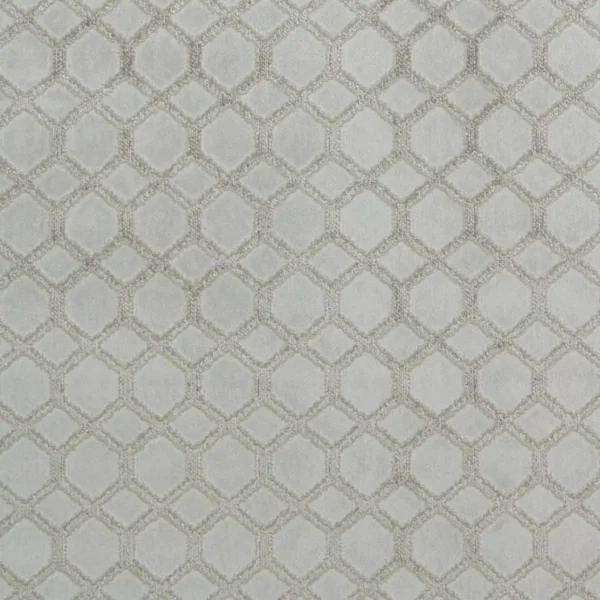Dara Fabric - Platinum by black-grey geometric velvet-chenille fabric from iLiv
