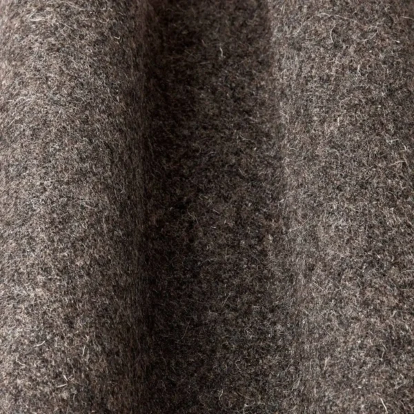 Harlow Fabric - Peat by black-grey plain woolen fabric from iLiv