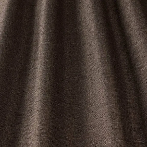 Adeline Fabric - Chocolate by brown plain woven fabric from iLiv