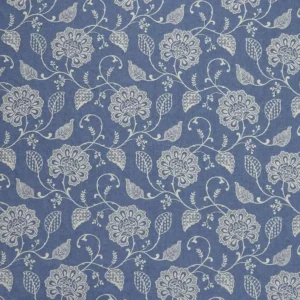 blue botanical embroideried fabric from iLiv