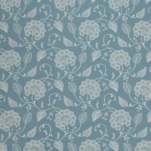 blue botanical embroideried fabric from iLiv
