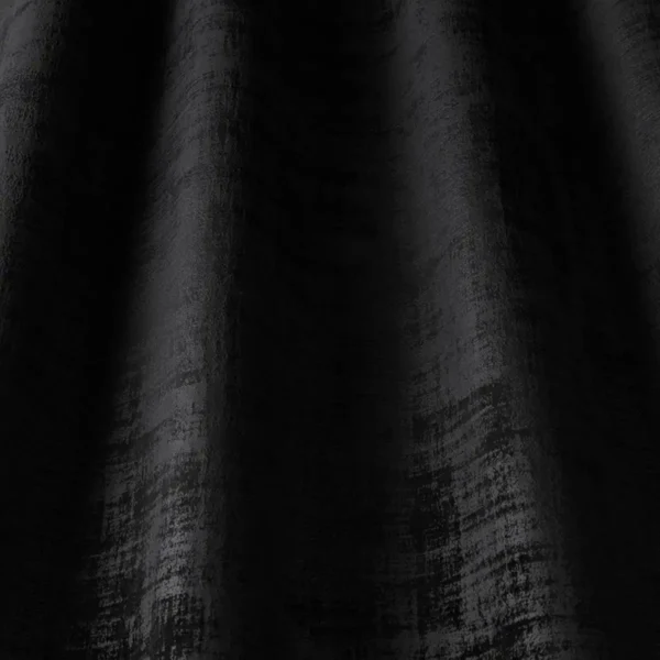 Azurite Fabric - Black by black-grey plain velvet-chenille fabric from iLiv