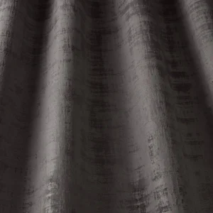 black-grey plain velvet-chenille fabric from iLiv