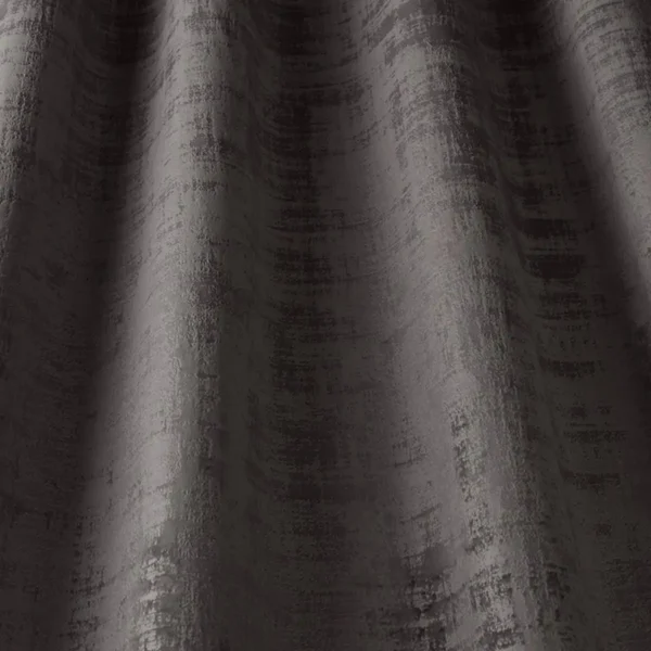 Azurite Fabric - Charcoal by black-grey plain velvet-chenille fabric from iLiv