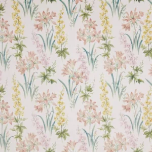 multicolour botanical velvet-chenille fabric from iLiv