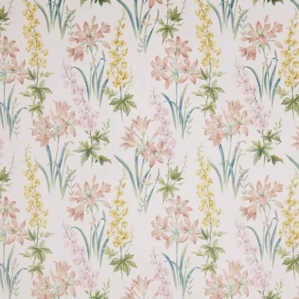 Botanical Studies Fabric - Orchid by multicolour botanical velvet-chenille fabric from iLiv