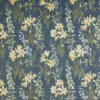 blue botanical velvet-chenille fabric from iLiv