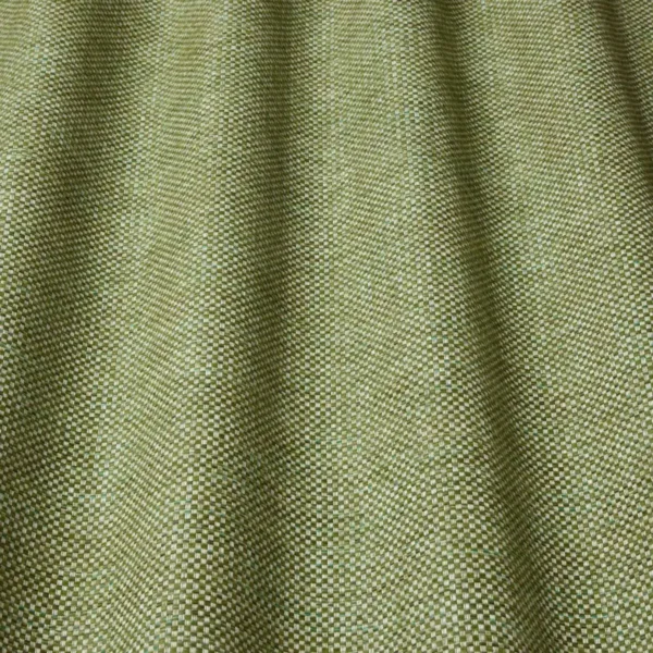 Brecon Fabric - Avocado by green plain woven fabric from iLiv