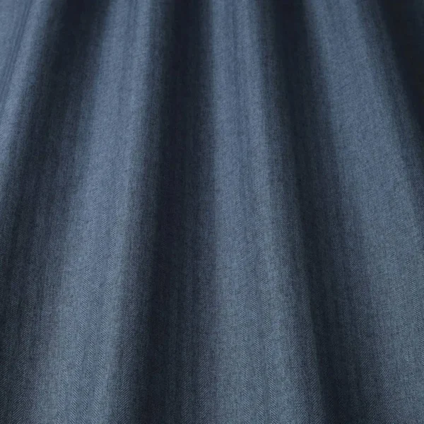 Bronte Fabric - Indigo by blue plain velvet-chenille fabric from iLiv