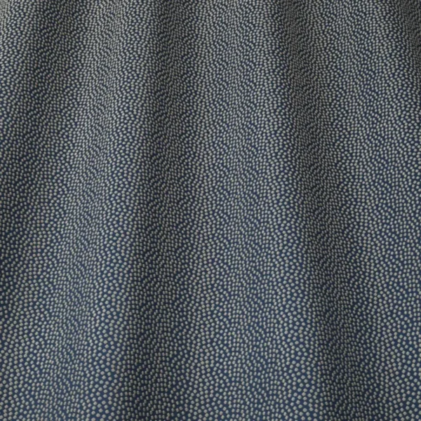 Cosmos Fabric - Ink by blue spotted embroideried fabric from iLiv