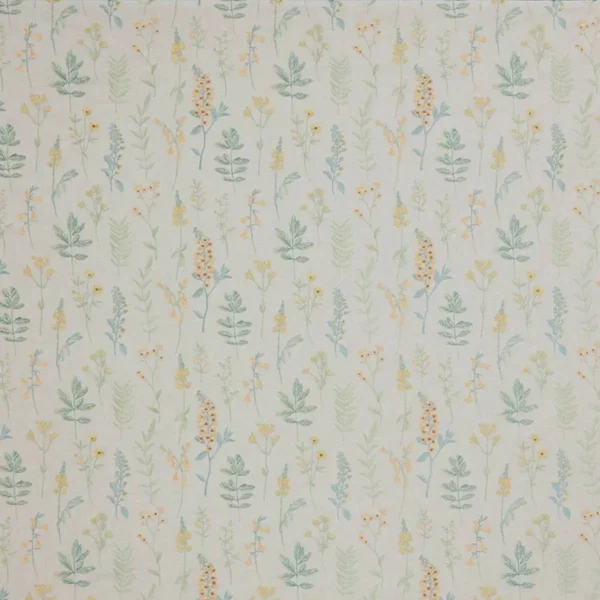 Cottage Garden Fabric - Seaspray by multicolour botanical embroideried fabric from iLiv