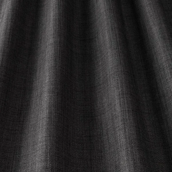 Eltham Fabric - Granite by black-grey plain woven fabric from iLiv