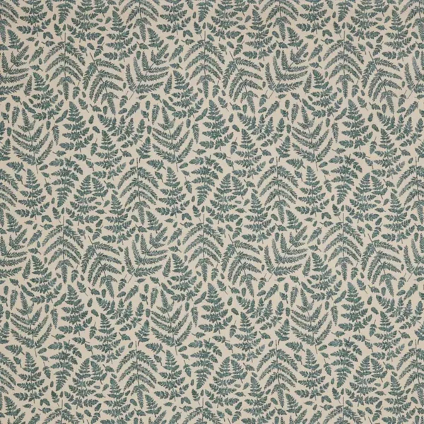 Fernshore Fabric - Prussian by blue botanical cotton fabric from iLiv