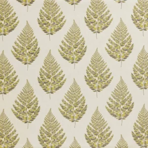 green botanical jacquard fabric from iLiv