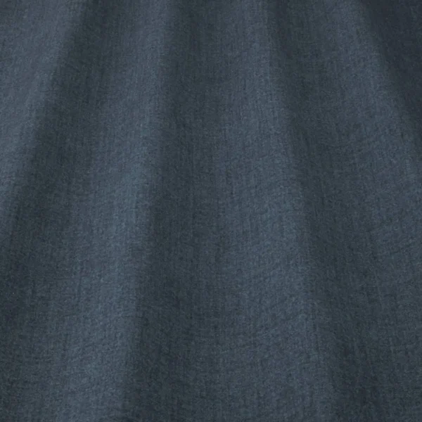 Highland Fabric - Prussian by blue plain velvet-chenille fabric from iLiv