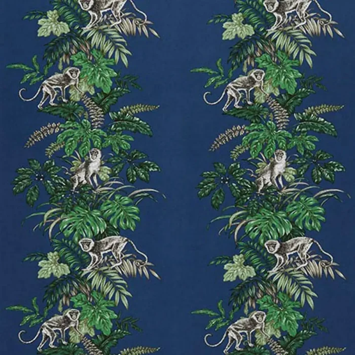 Monkeying Around Fabric - Marine swatch